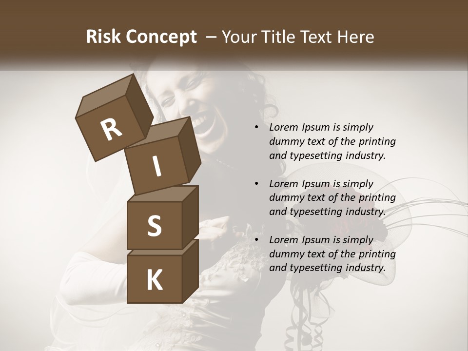 Model Woman Femininity PowerPoint Template