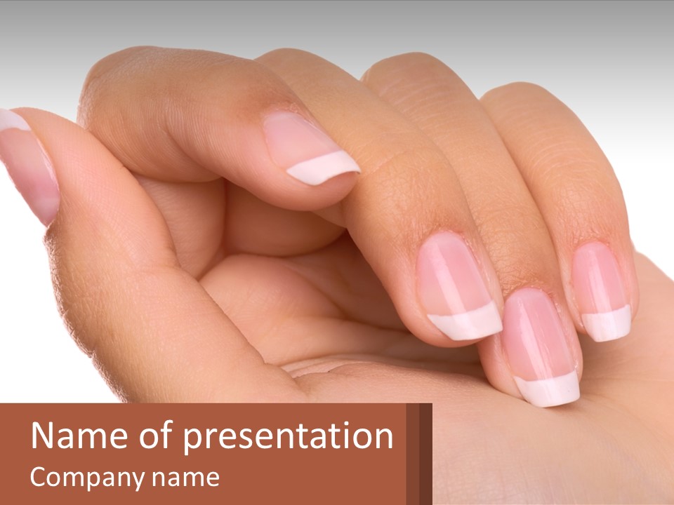 Thumb Care Arm PowerPoint Template