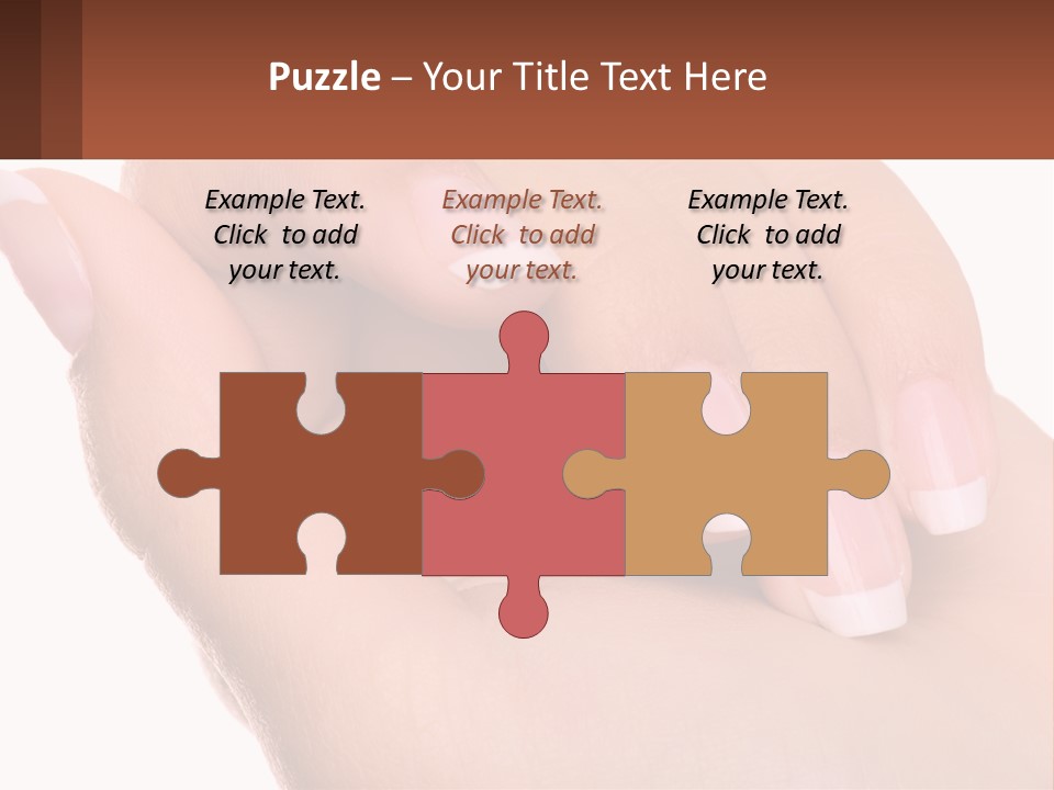 Thumb Care Arm PowerPoint Template