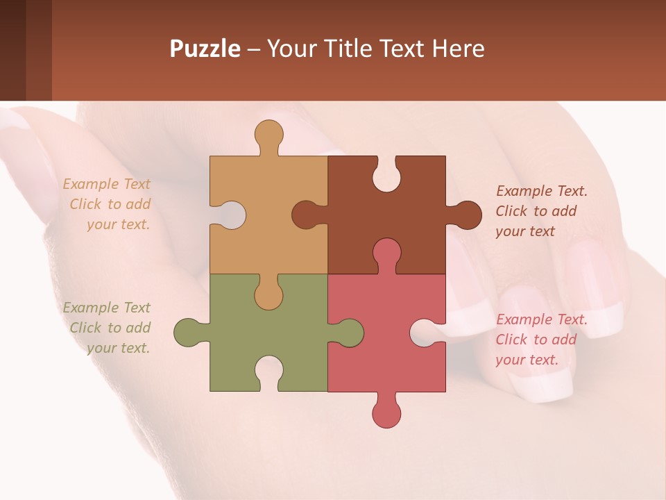 Thumb Care Arm PowerPoint Template