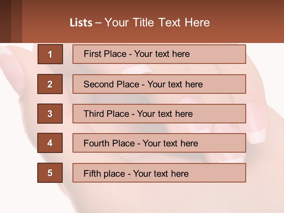 Thumb Care Arm PowerPoint Template