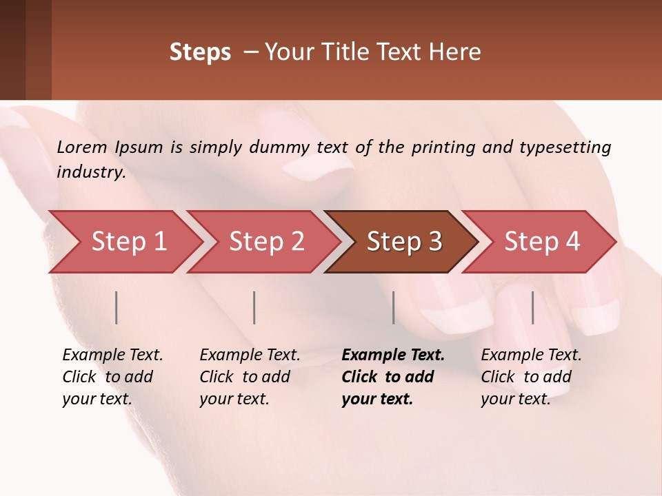 Thumb Care Arm PowerPoint Template