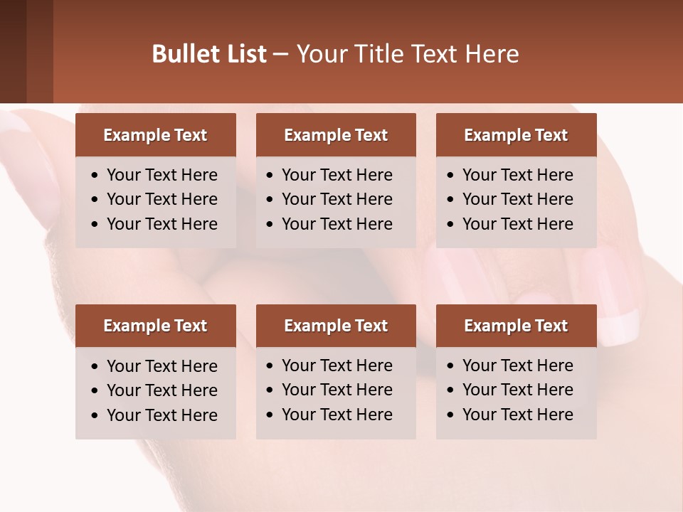 Thumb Care Arm PowerPoint Template