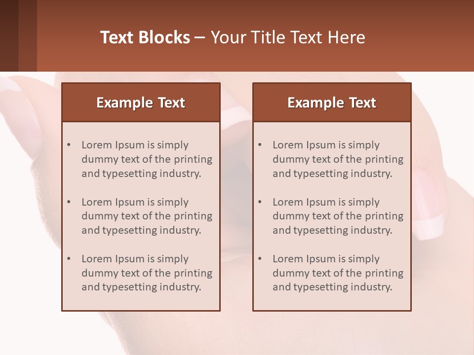 Thumb Care Arm PowerPoint Template