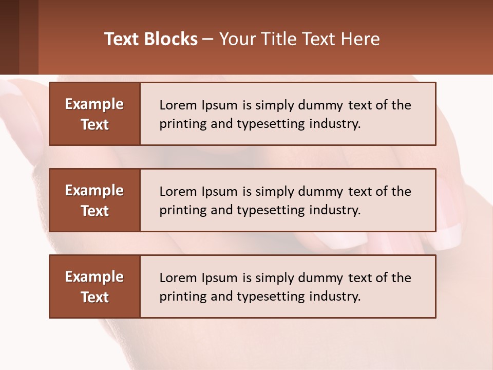 Thumb Care Arm PowerPoint Template