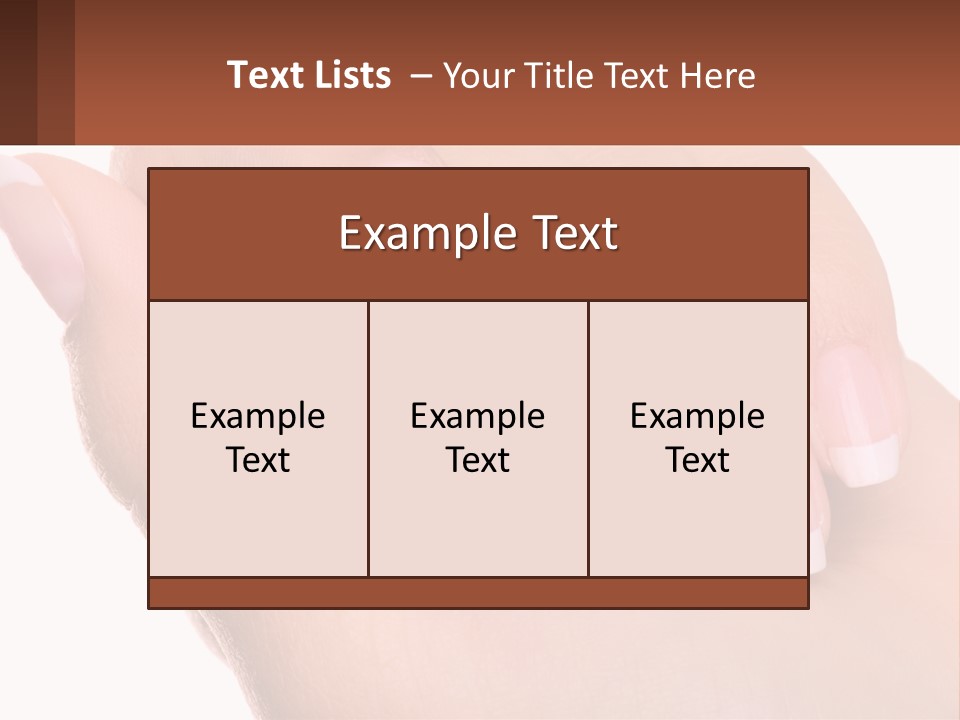 Thumb Care Arm PowerPoint Template