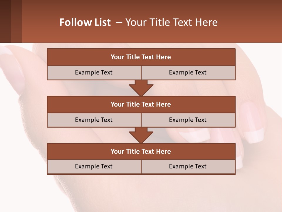 Thumb Care Arm PowerPoint Template