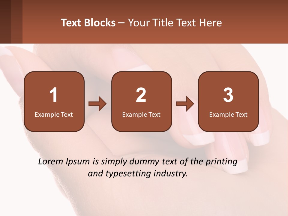 Thumb Care Arm PowerPoint Template