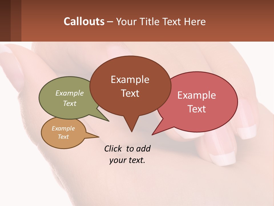 Thumb Care Arm PowerPoint Template