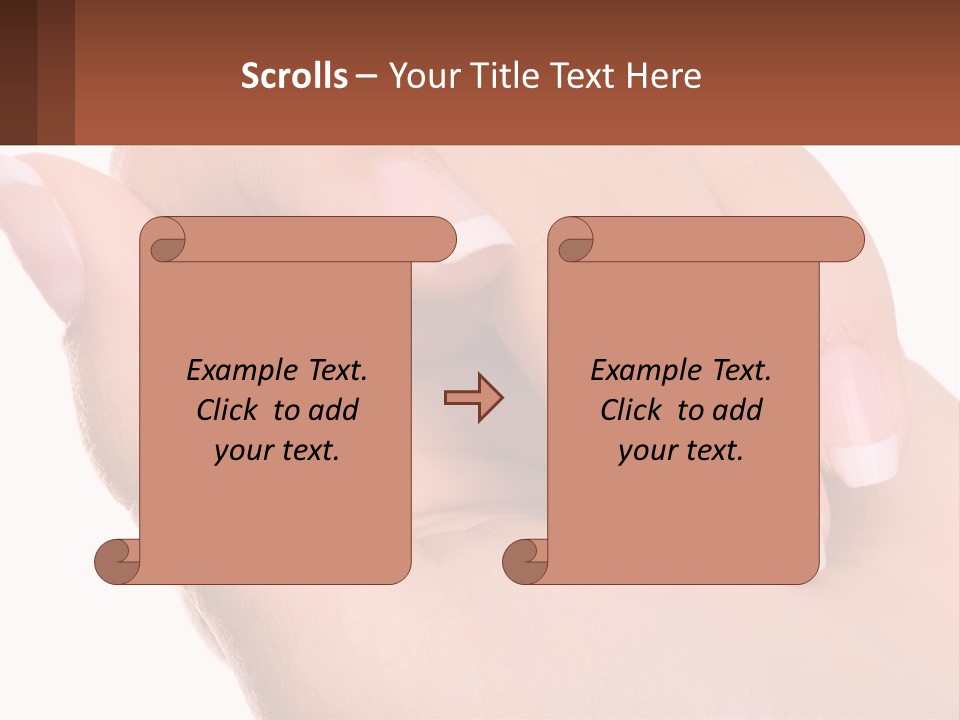 Thumb Care Arm PowerPoint Template