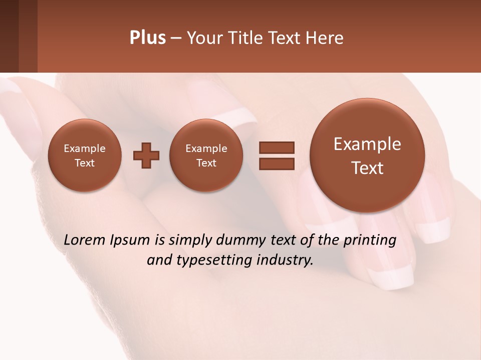 Thumb Care Arm PowerPoint Template