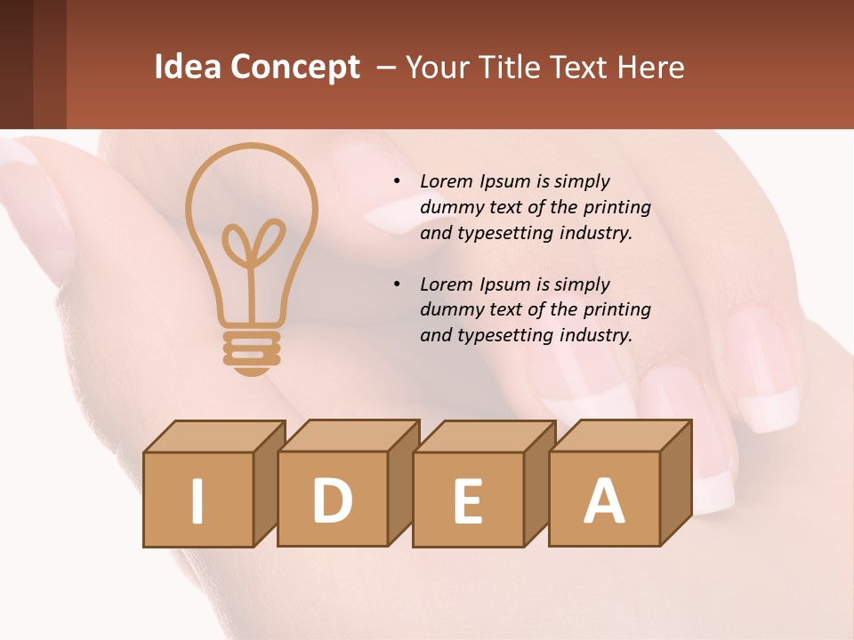 Thumb Care Arm PowerPoint Template