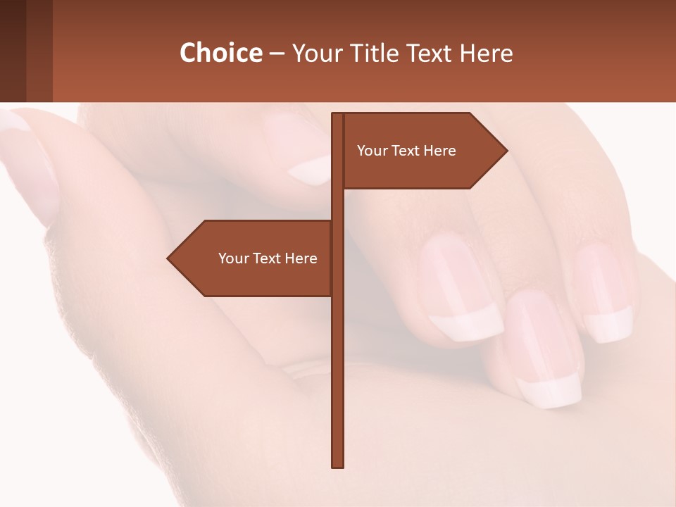 Thumb Care Arm PowerPoint Template