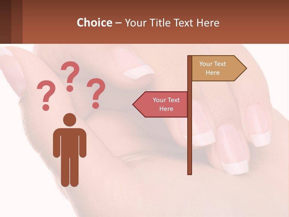 Thumb Care Arm PowerPoint Template