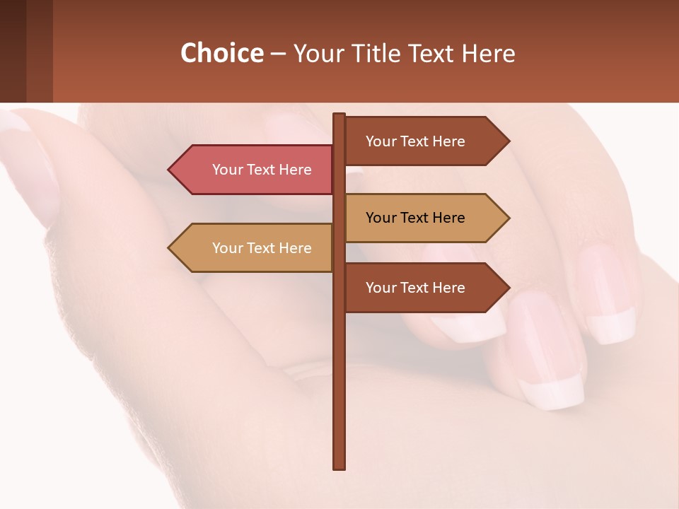 Thumb Care Arm PowerPoint Template