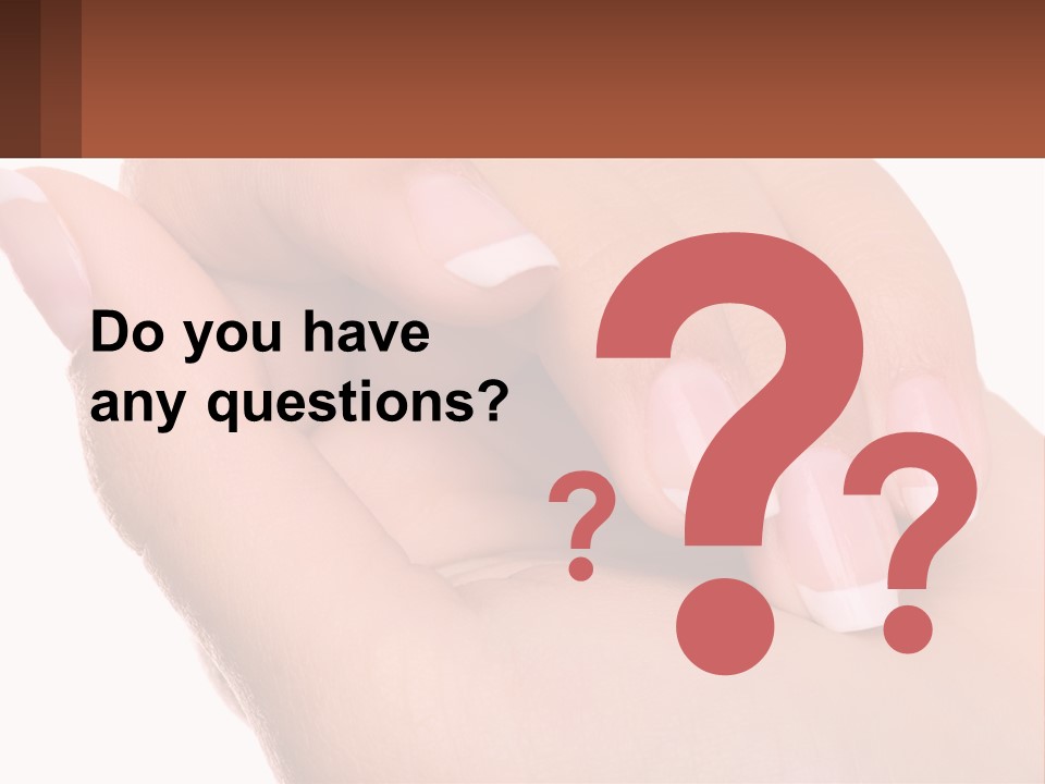 Thumb Care Arm PowerPoint Template