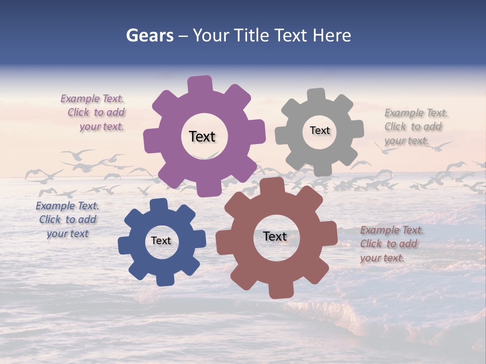 Cloud Ice Many PowerPoint Template