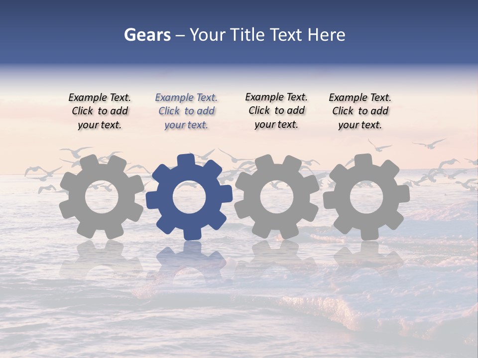 Cloud Ice Many PowerPoint Template