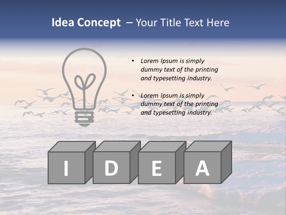 Cloud Ice Many PowerPoint Template