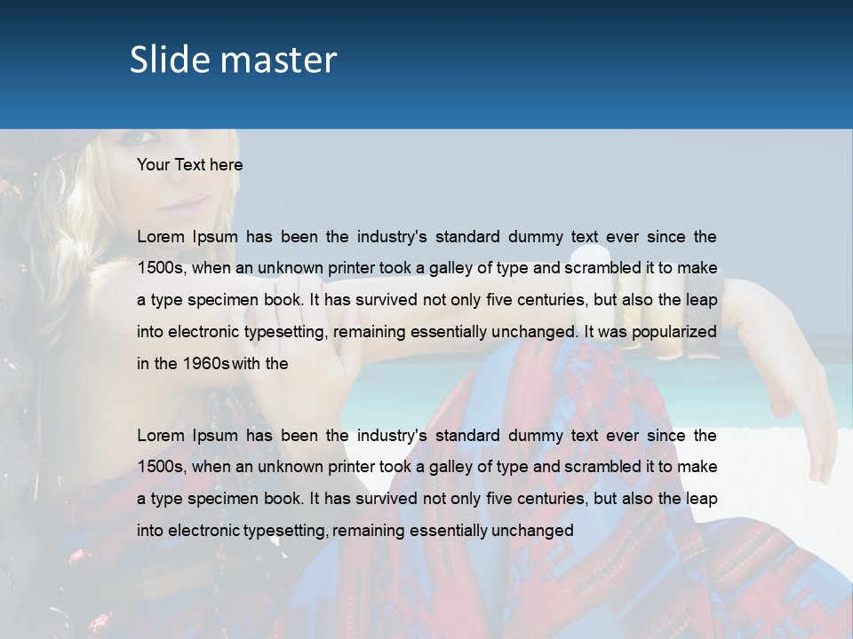 Serioushippie Female Hair PowerPoint Template