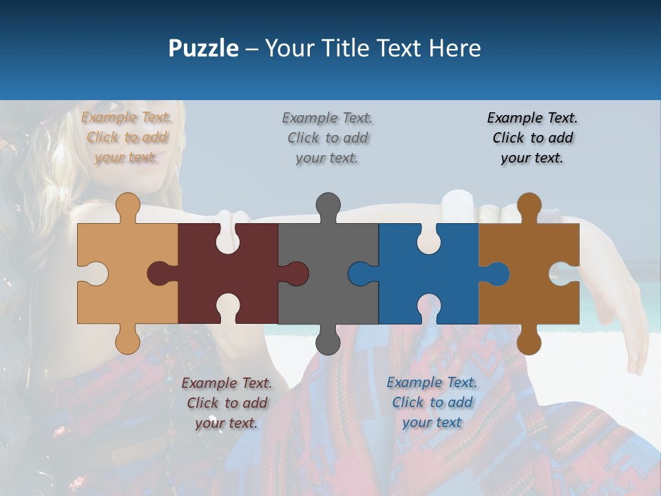 Serioushippie Female Hair PowerPoint Template