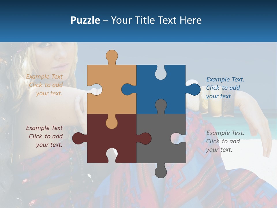 Serioushippie Female Hair PowerPoint Template