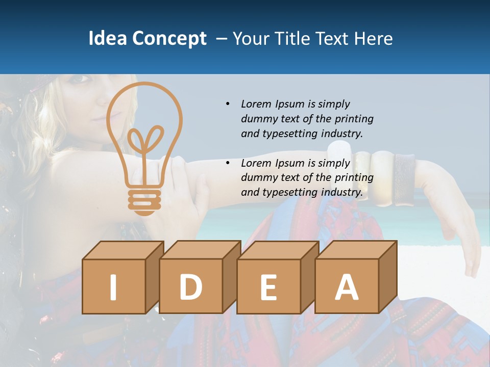 Serioushippie Female Hair PowerPoint Template