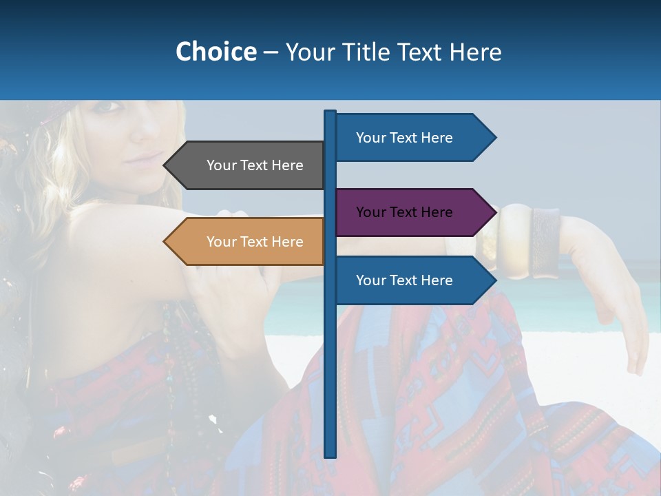 Serioushippie Female Hair PowerPoint Template