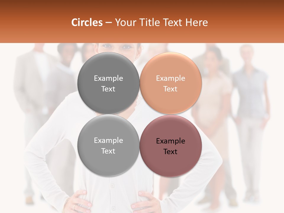 A Woman Standing In Front Of A Group Of People PowerPoint Template