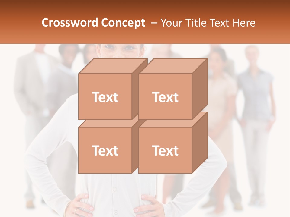 A Woman Standing In Front Of A Group Of People PowerPoint Template