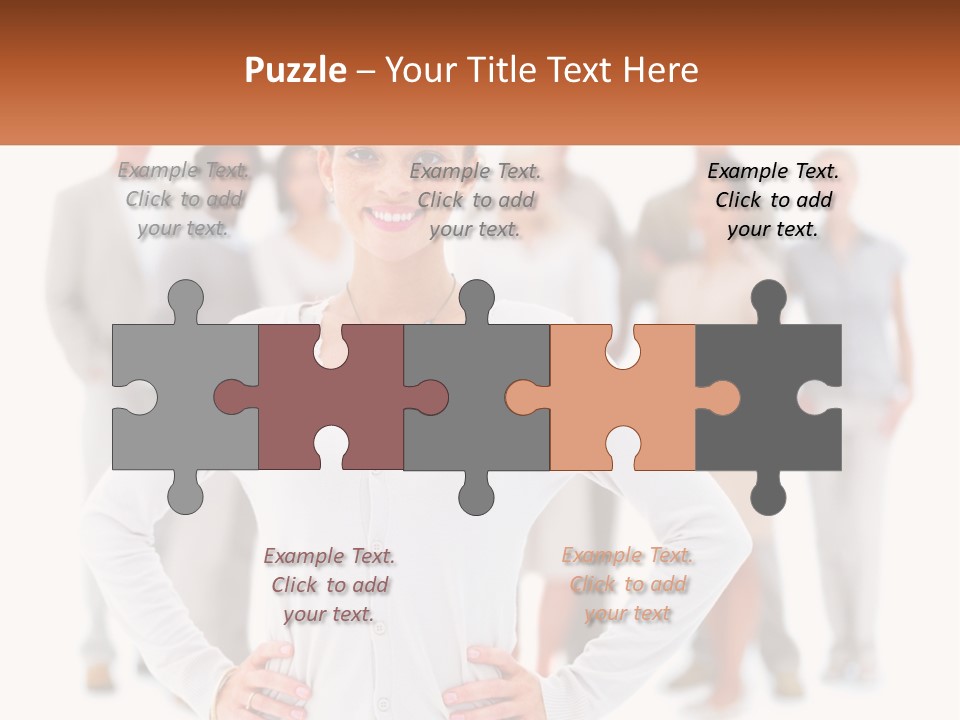 A Woman Standing In Front Of A Group Of People PowerPoint Template