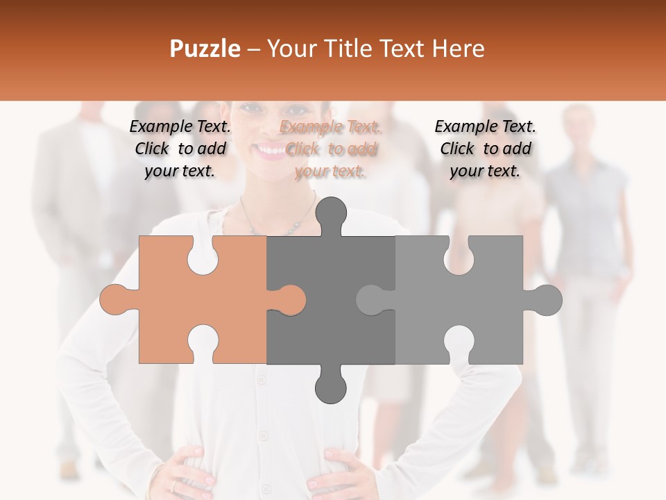 A Woman Standing In Front Of A Group Of People PowerPoint Template