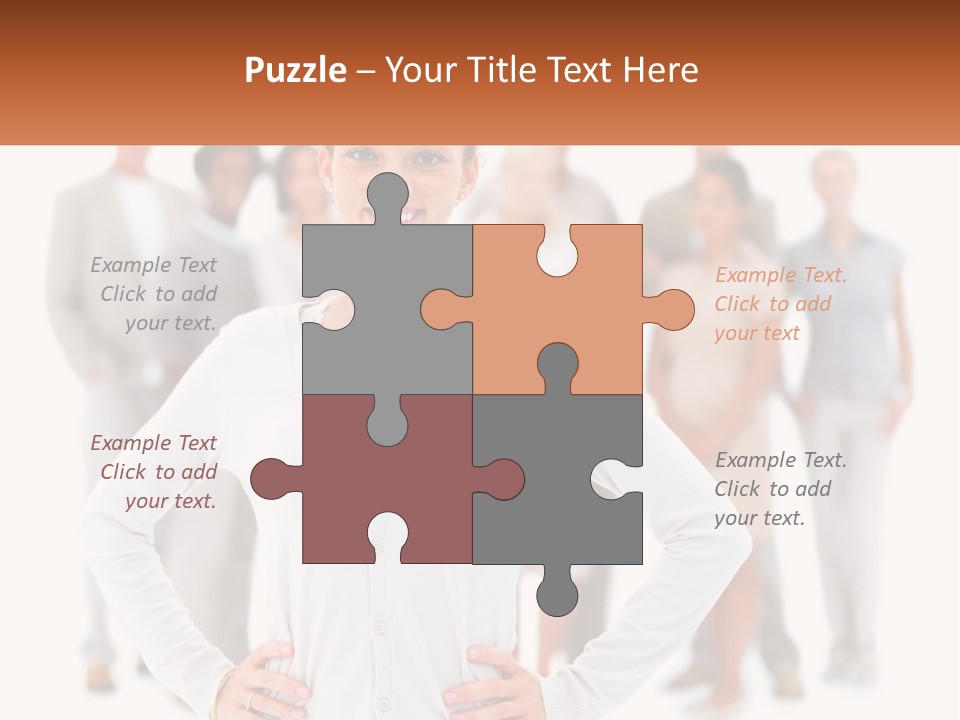 A Woman Standing In Front Of A Group Of People PowerPoint Template