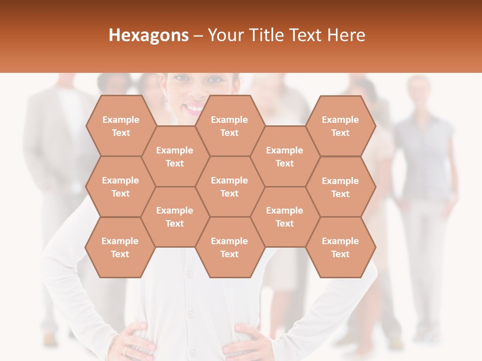 A Woman Standing In Front Of A Group Of People PowerPoint Template