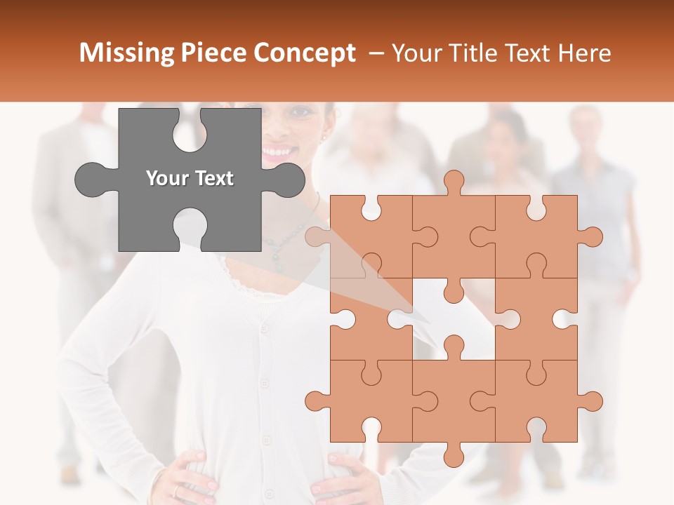 A Woman Standing In Front Of A Group Of People PowerPoint Template