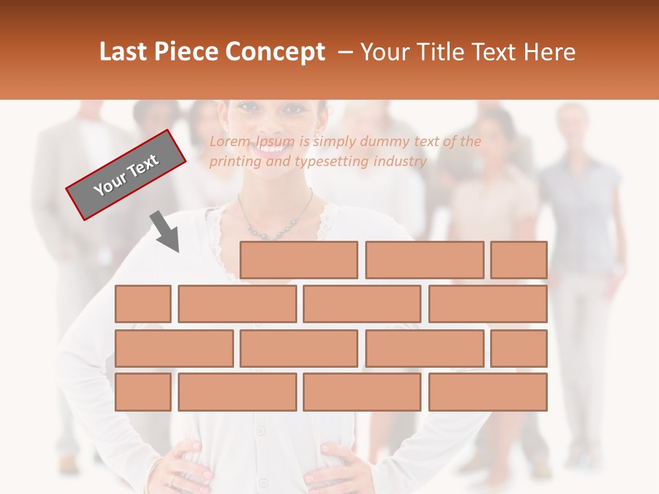 A Woman Standing In Front Of A Group Of People PowerPoint Template