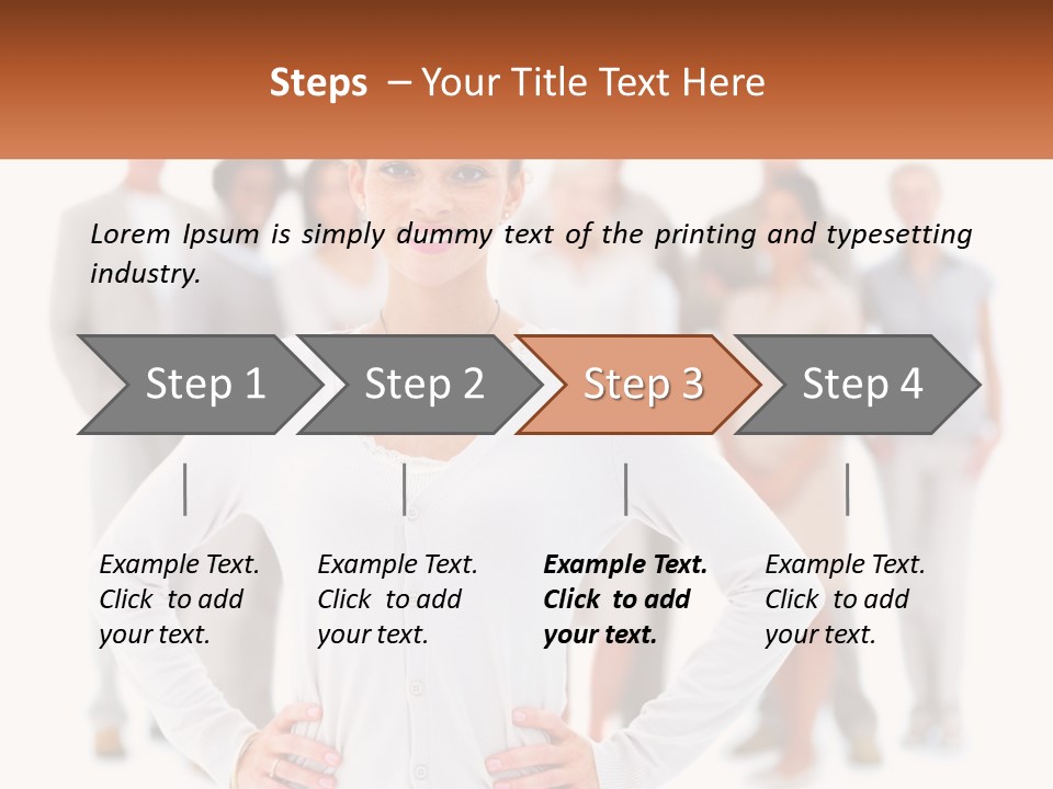 A Woman Standing In Front Of A Group Of People PowerPoint Template