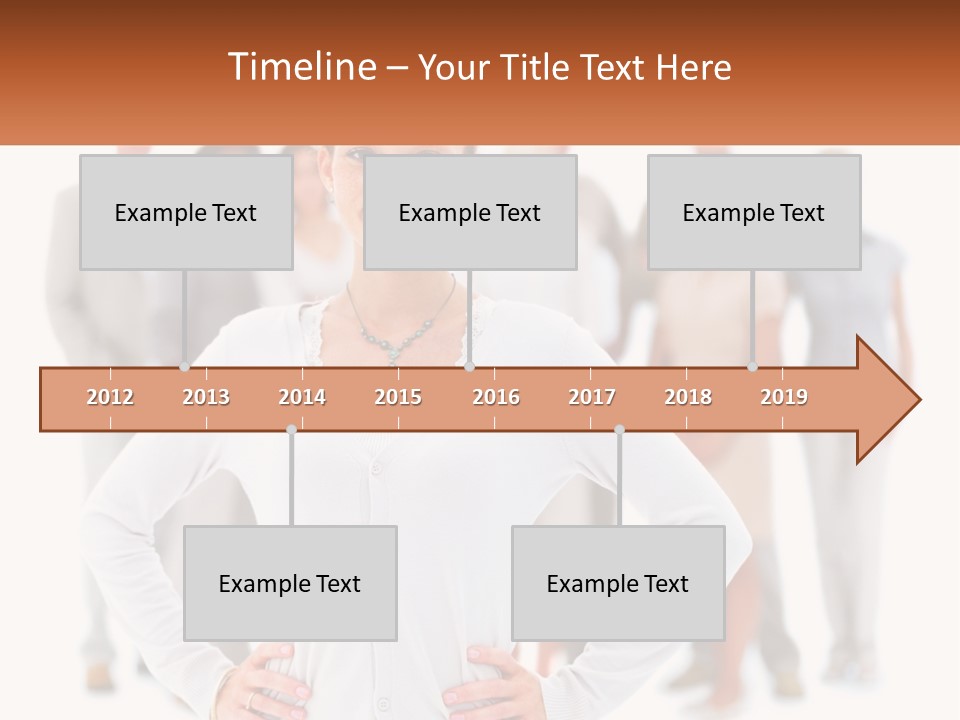 A Woman Standing In Front Of A Group Of People PowerPoint Template