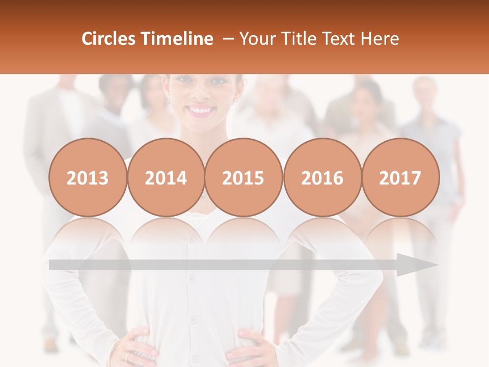 A Woman Standing In Front Of A Group Of People PowerPoint Template