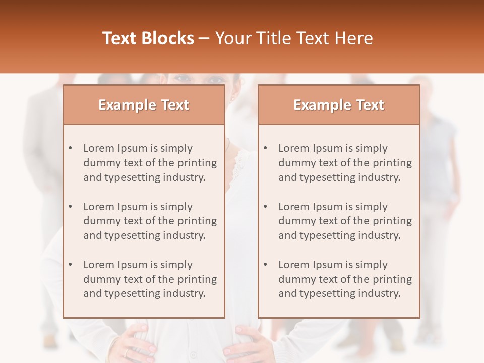A Woman Standing In Front Of A Group Of People PowerPoint Template