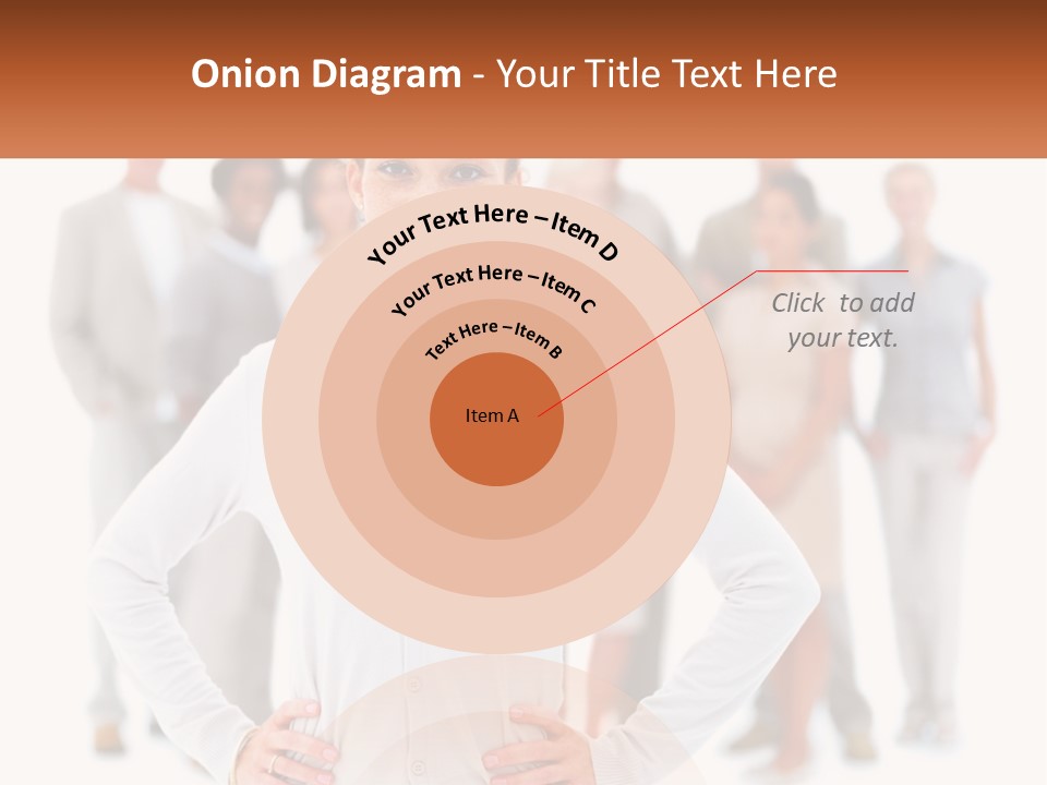 A Woman Standing In Front Of A Group Of People PowerPoint Template