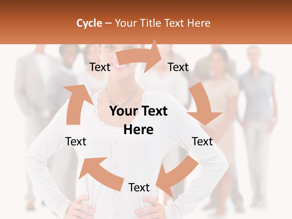 A Woman Standing In Front Of A Group Of People PowerPoint Template