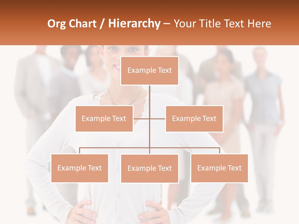 A Woman Standing In Front Of A Group Of People PowerPoint Template