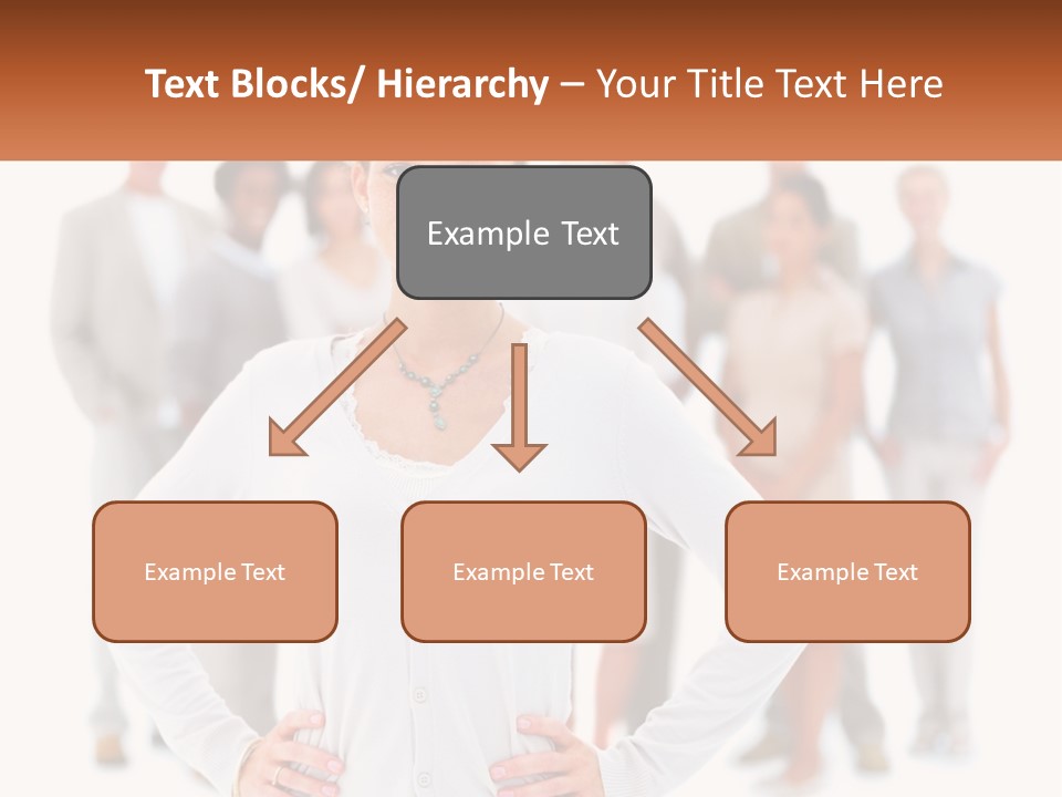 A Woman Standing In Front Of A Group Of People PowerPoint Template