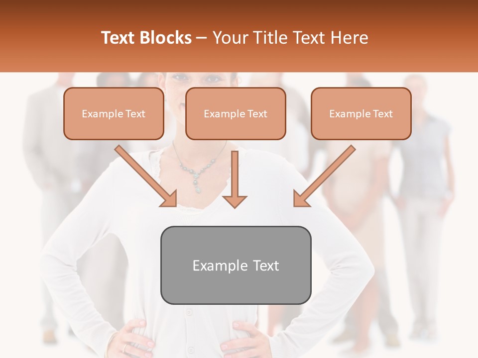 A Woman Standing In Front Of A Group Of People PowerPoint Template