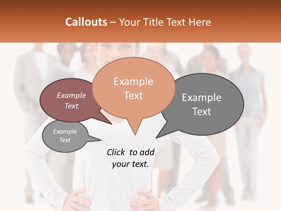 A Woman Standing In Front Of A Group Of People PowerPoint Template