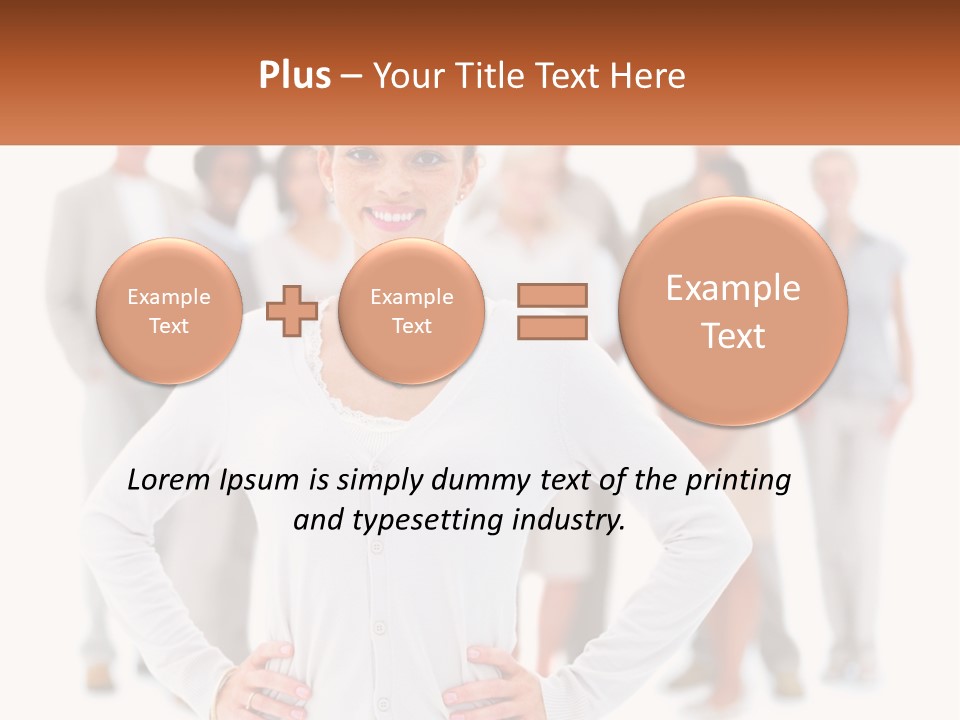 A Woman Standing In Front Of A Group Of People PowerPoint Template