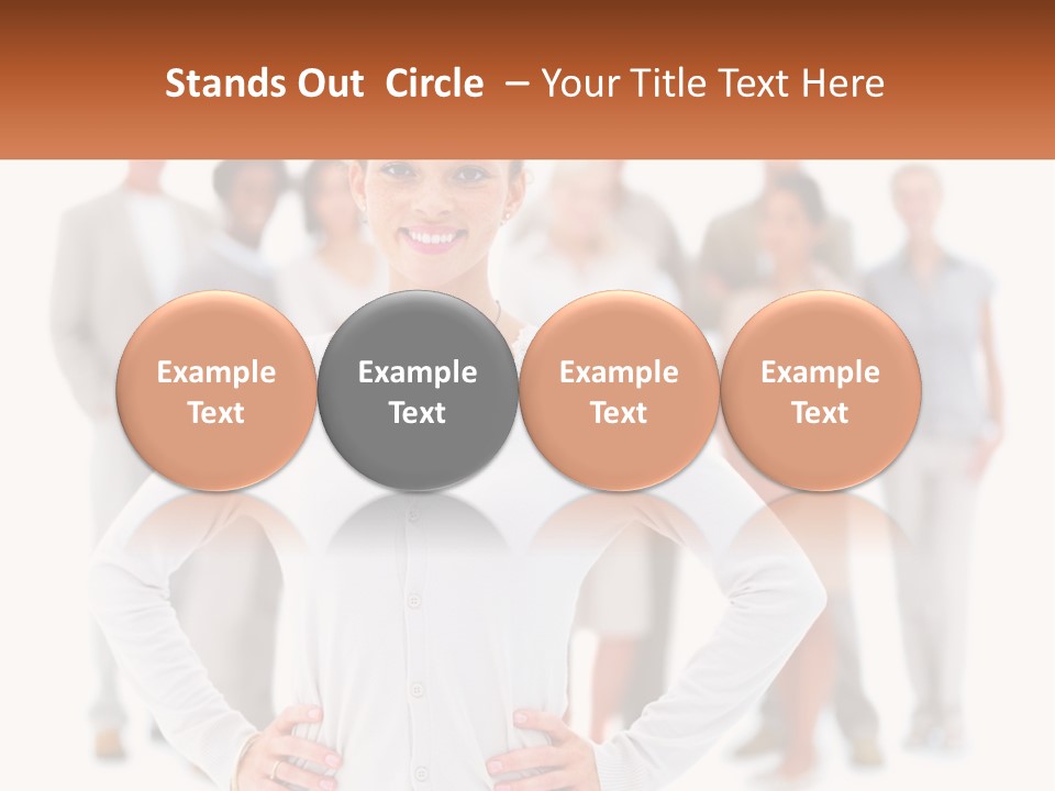A Woman Standing In Front Of A Group Of People PowerPoint Template