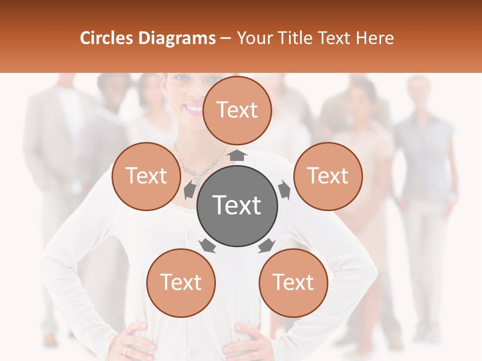 A Woman Standing In Front Of A Group Of People PowerPoint Template