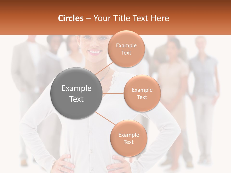 A Woman Standing In Front Of A Group Of People PowerPoint Template